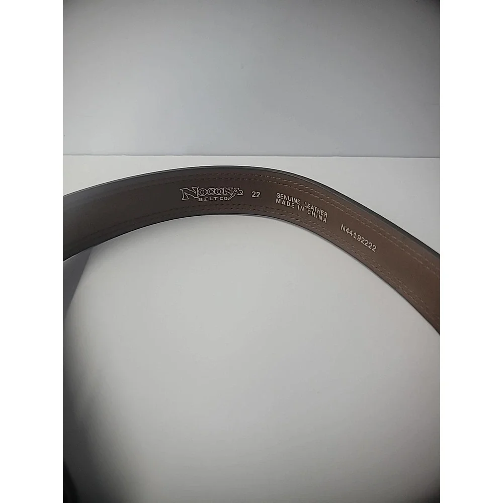 Vintage Nocona Belt Co Genuine Leather Belt No Buckle‎ Camouflage Brown Size 22